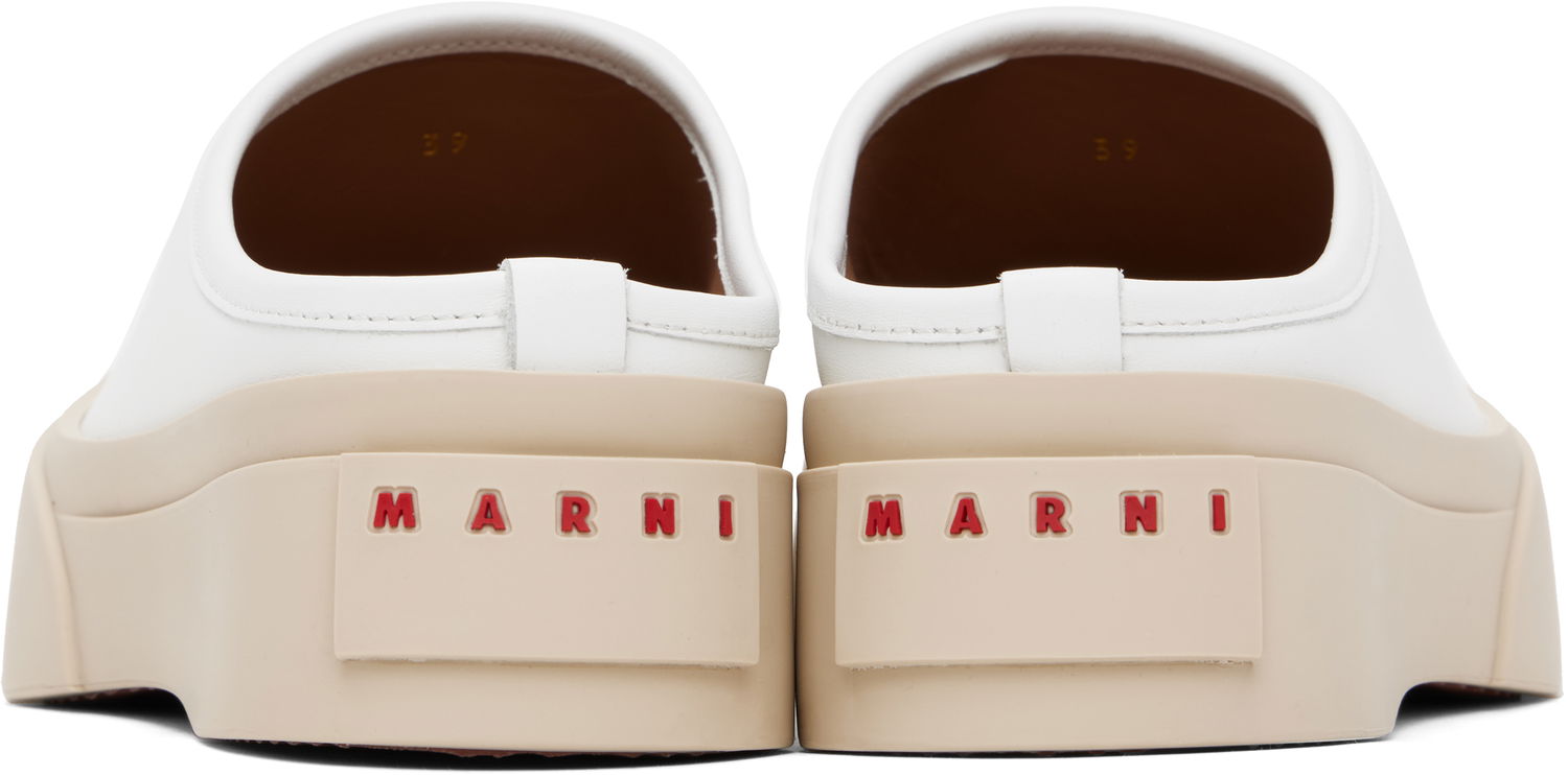 Tøj Marni Marni Pablo Sabot Slip-On Loafers Hvid | SNZW018502 P7226, 1