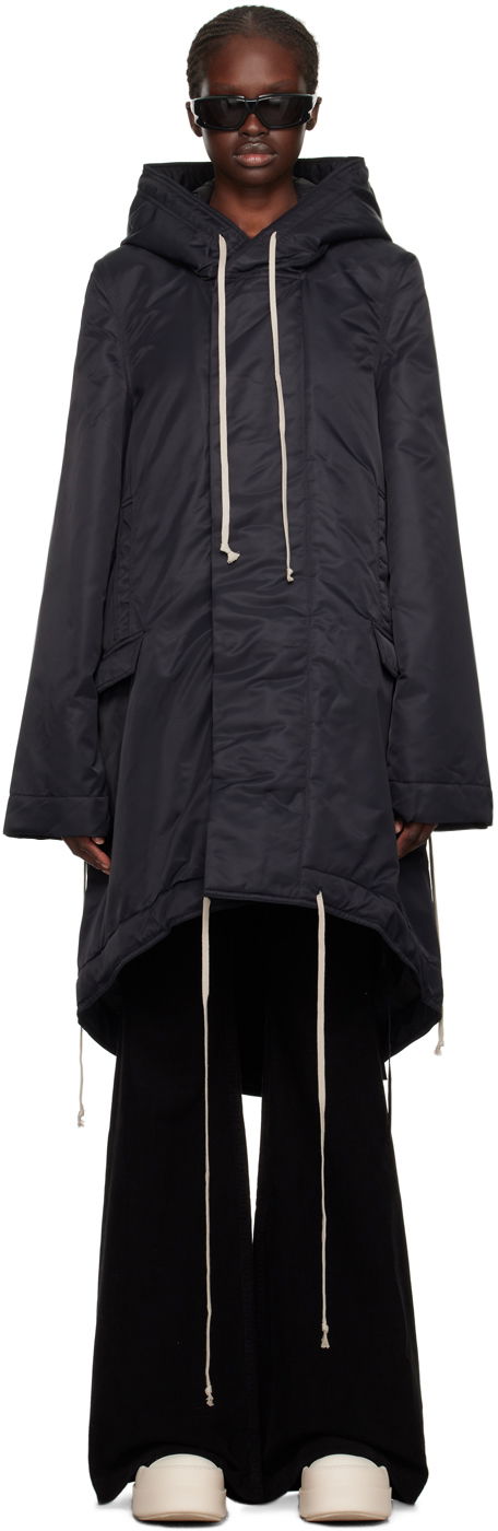 Frakker Rick Owens DRKSHDW Fishtail Coat Sort | DS02C5900 BR, 0