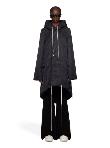 Frakker Rick Owens DRKSHDW Fishtail Coat Sort | DS02C5900 BR
