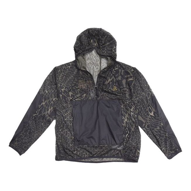Vindjakke Nike ACG ACG Mountaineering Splicing Hooded Jacket Sort | DB4090-355
