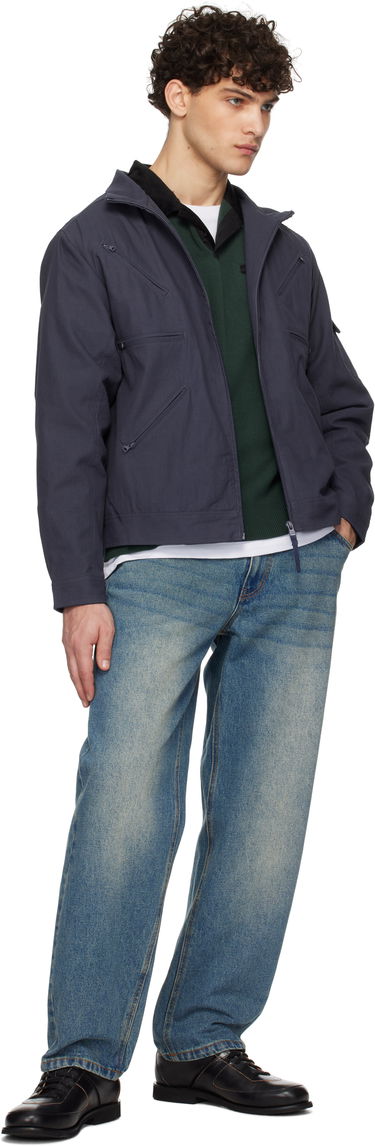 Bomberjakke Dime Navy Blue Zip-Up Jacket Mørkeblå | DIMEHO243NVY, 3
