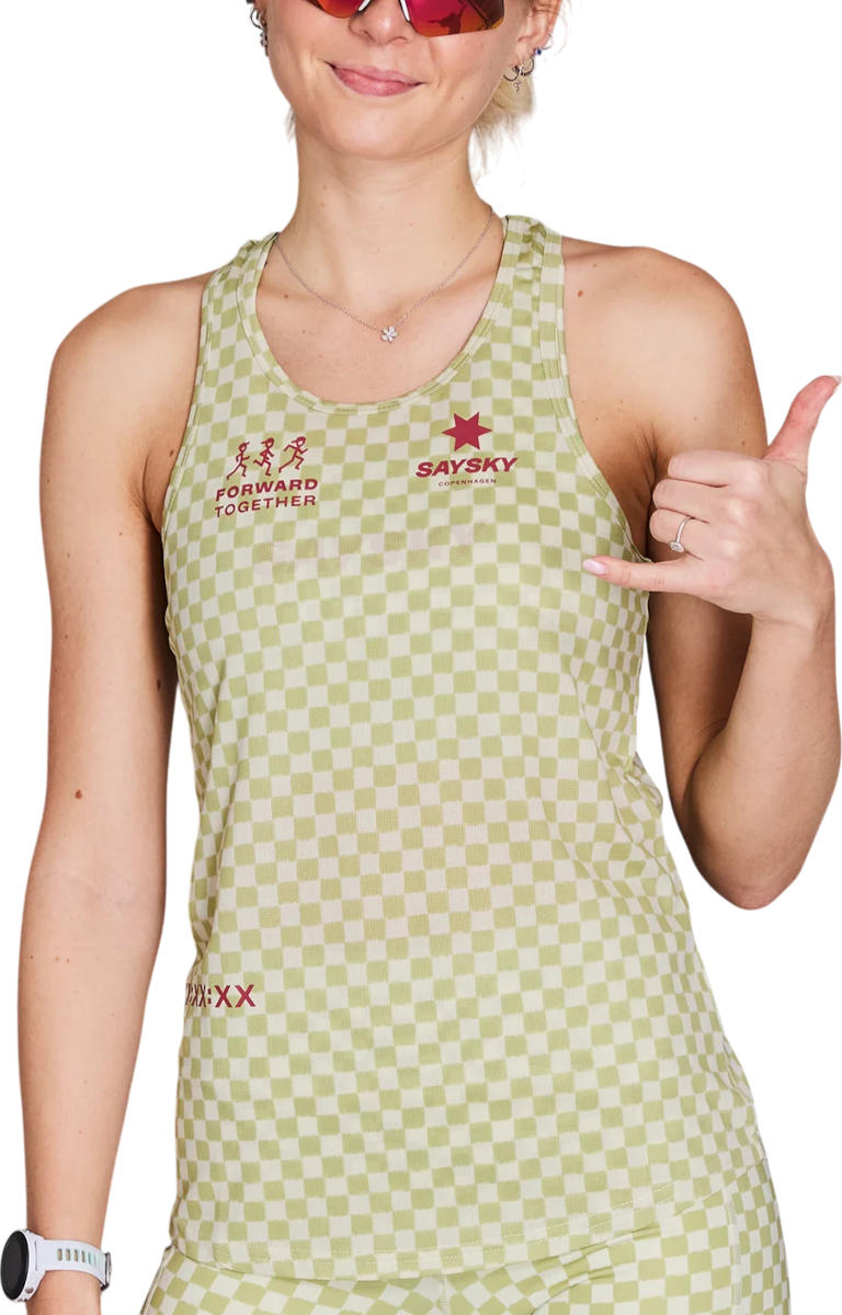 Tanktop Saysky Saysky Checker Combat Singlet Grøn | nwrsi31c1034, 0