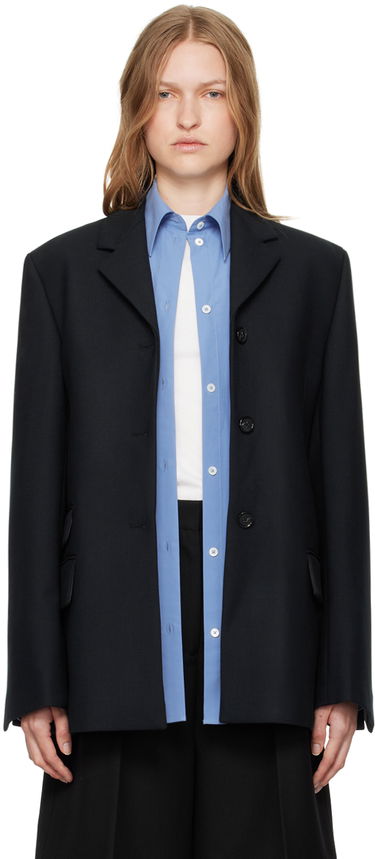 Jakke TOTEME TOTEME Straight Single-Breasted Blazer Sort | 244-WRZ0045-FB0061, 0