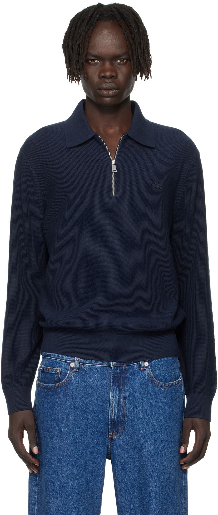 Polo skjorte Lacoste Lacoste Half-Zip Polo Mørkeblå | AH5187_166