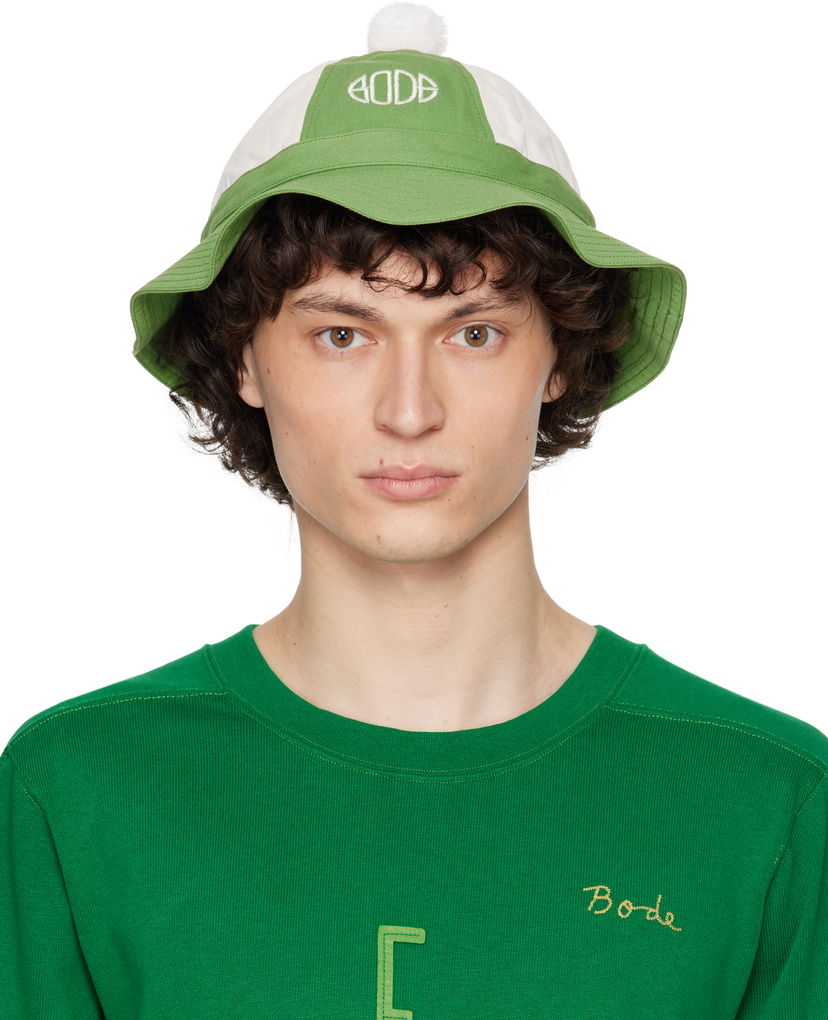 Hat Bode Bode Paneled Grandfather Bucket Hat Grøn | MRS25AC034