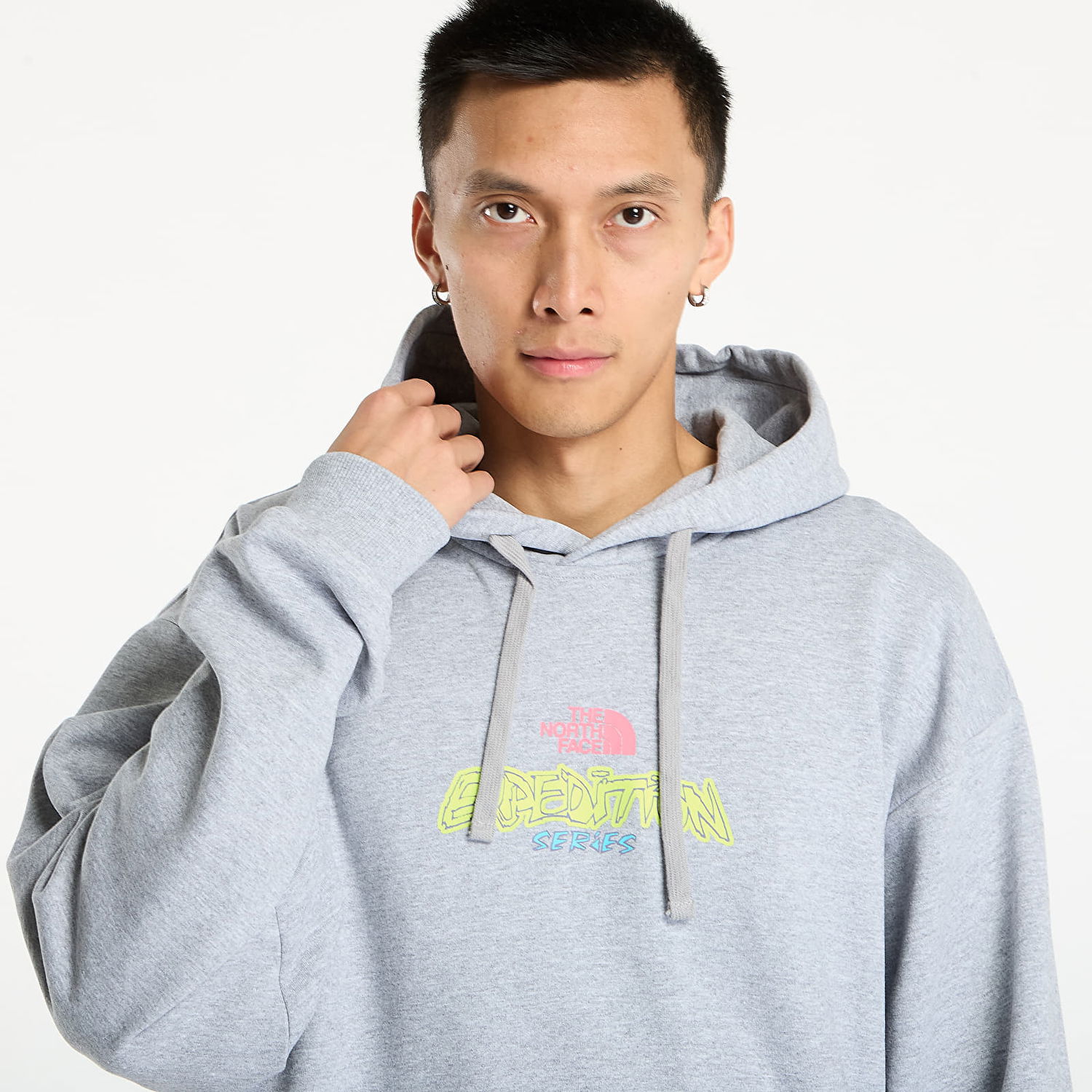 Sweatshirt The North Face Expedition Celebration Oversized Hoodie Grå | NF0A8E3FDYX1, 1