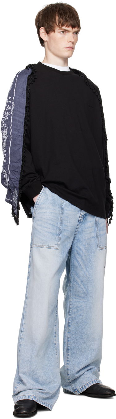 Sweatshirt We11done We11done Bandana Detail Sweatshirt Sort | WD-TT2-25-782-U-BK, 4