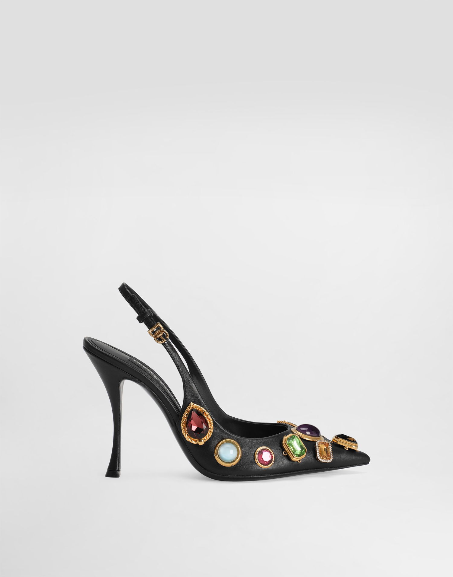 Tilbehør Dolce & Gabbana Dolce & Gabbana Slingbacks With Jewels Sort | CG0970AP4638S574, 0
