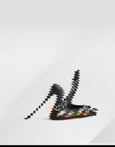 Tilbehør Dolce & Gabbana Dolce & Gabbana Slingbacks With Jewels Sort | CG0970AP4638S574, 0