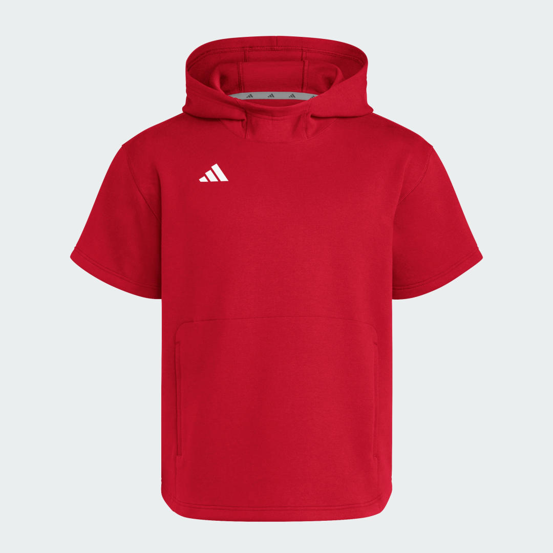 Sweatshirt adidas Performance Dugout Short Sleeve Hoodie Rød | IS9768, 0