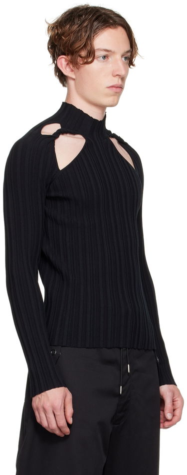 Sweater Dion Lee Dion Lee Collarbone Cutout Ribbed Sweater Hvid | C7005F21, 4