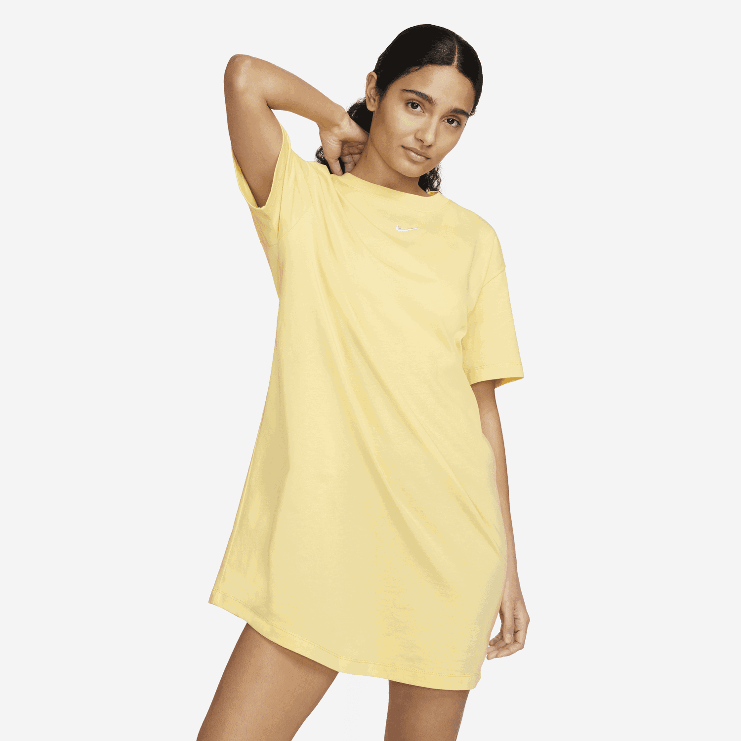 Kjole Nike Sportswear Essential Tee Dress Gul | DV7882-795, 0