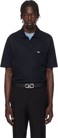 Salvatore Ferragamo Jacquard Pocket Polo