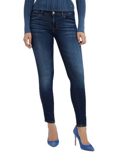 Bukser og jeans GUESS Skinny Fit Denim Mørkeblå | W2YAJ2D4Q03