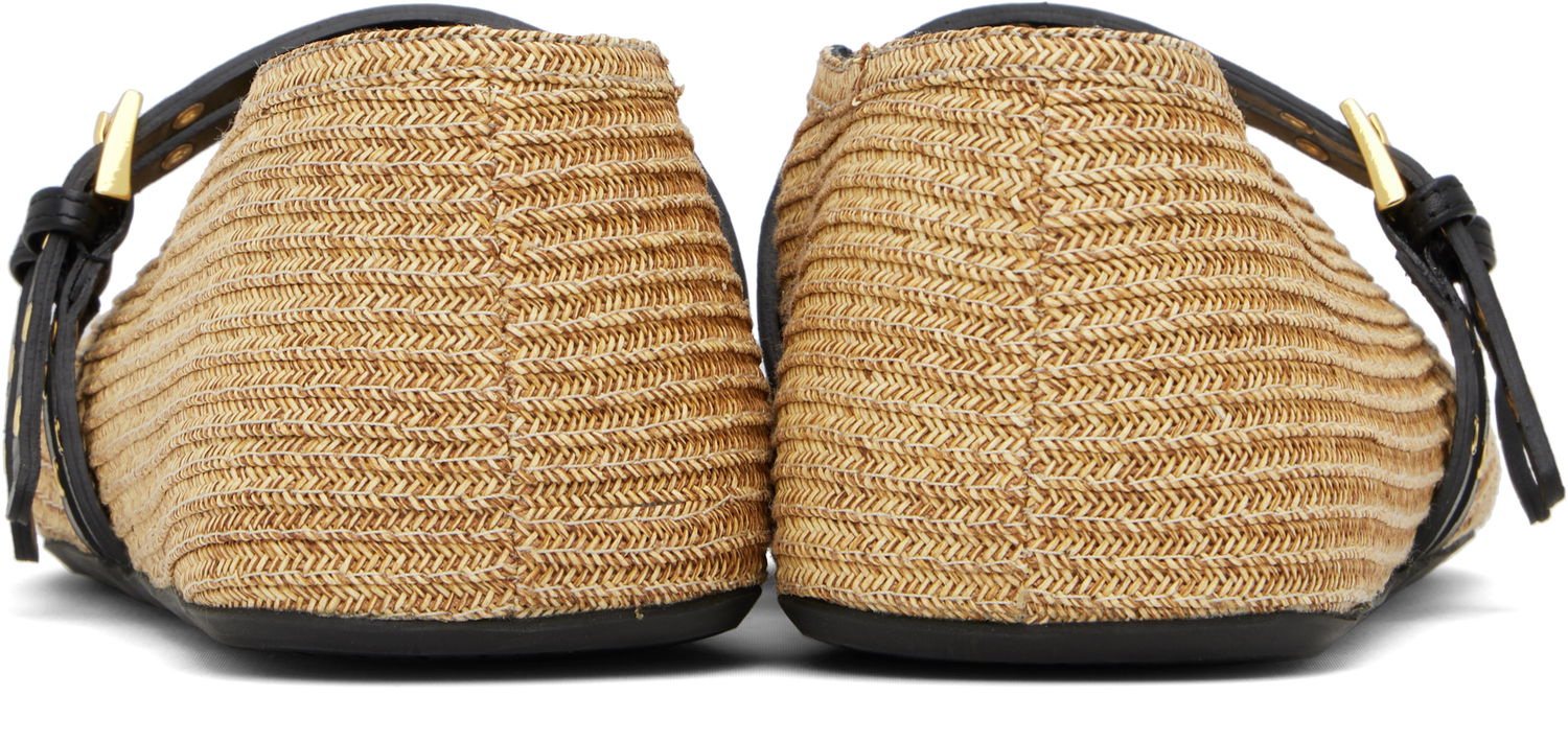 Tøj Alaïa ALAÏA Paper Straw Ballerina Flats Beige | AA3A058TK036, 1