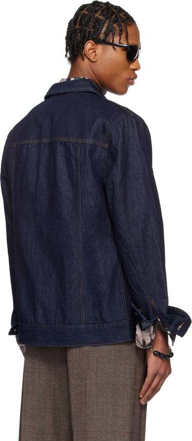 Jakke Dries Van Noten Dries Van Noten Paneled Denim Jacket Blå | 251-020503-1552, 2