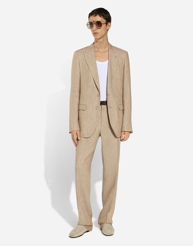 Bukser Dolce & Gabbana Classic Linen Pants Beige | GP0D6TFU4L0S8230, 1