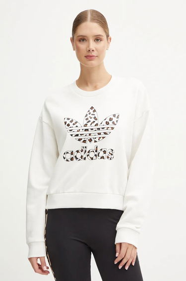 Sweatshirt adidas Originals Leopard Crewneck Sweatshirt Hvid | IW8477, 0