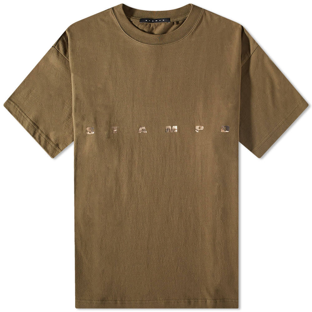 T-shirt Stampd Camo Strike Logo Relaxed Tee Grøn | SLA-M2973TE-HNT, 0