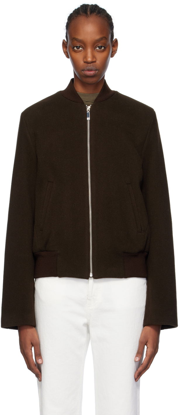 Bomberjakke TOTEME Sartorial Bomber Jacket Brun | 241-WRO1042-FB0039