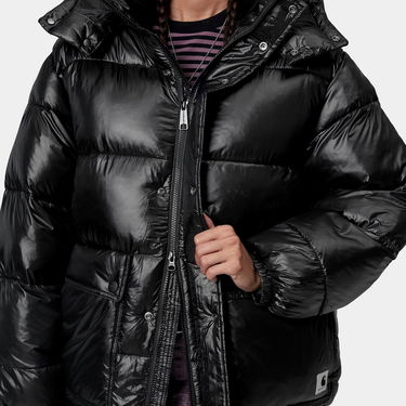 Puffer jakke Carhartt WIP Benson Puffer Hooded Jacket Sort | I035370_9, 3