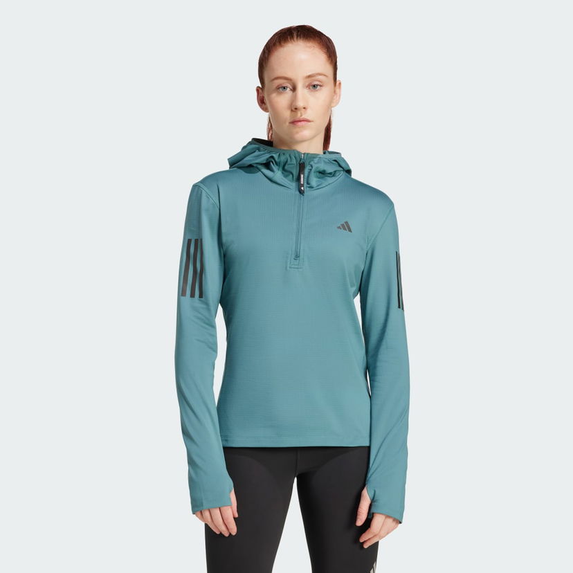 Sweatshirt adidas Performance Own The Run Winterized Hooded Running Top Turkis | JW9651