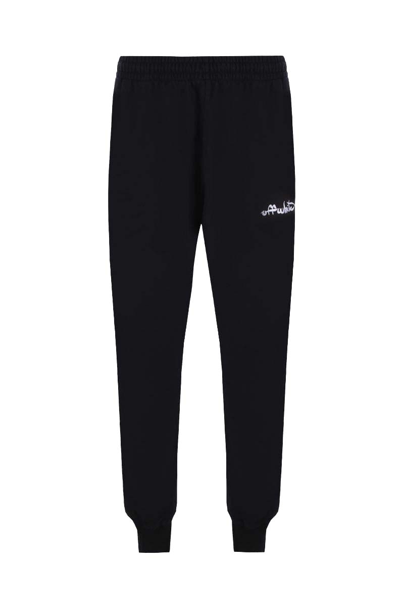 Joggingbukser Off-White Script Logo Slim Cuff Sweatpants Black/White Sort | OMCH033F22FLE0011001