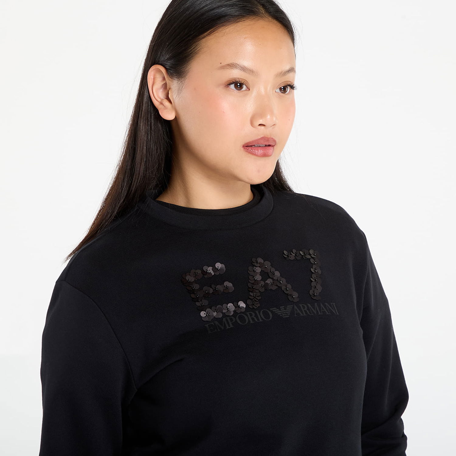 Sweatshirt Emporio Armani EA7 Emporio Armani Train Logo Series Sweatshirt Sort | 7W000542AF16442UC001, 1