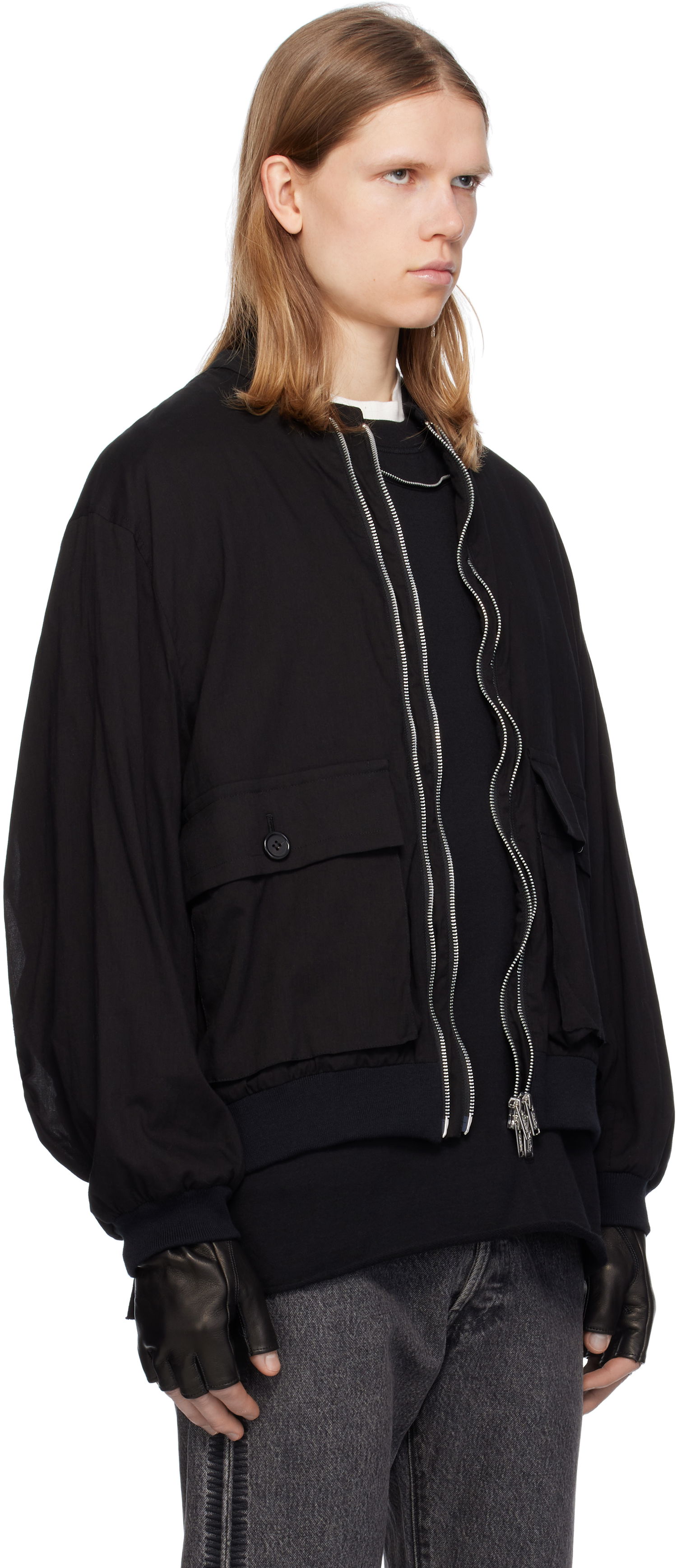 Bomberjakke UNDERCOVER Undercover Double Zip Jacket Sort | UC1E4206-2, 1