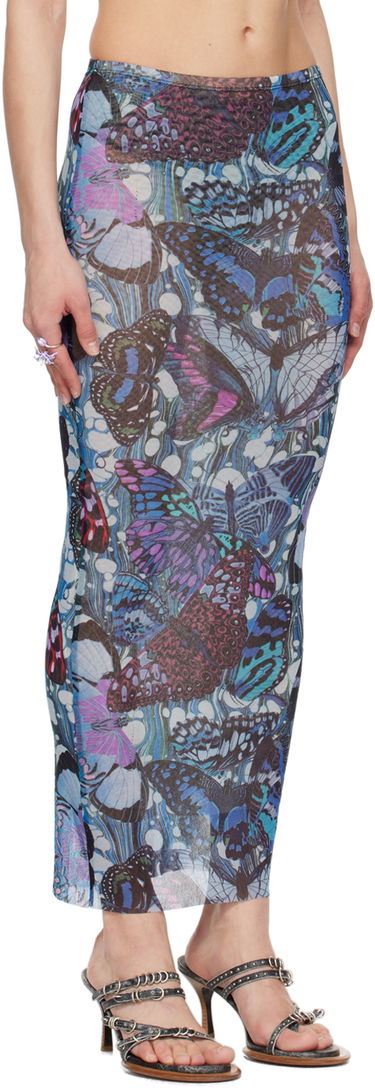 Nederdel Jean Paul Gaultier Gaultier Butterfly Print Maxi Skirt Blå | 24/25-F-JU070-T545-5090, 1