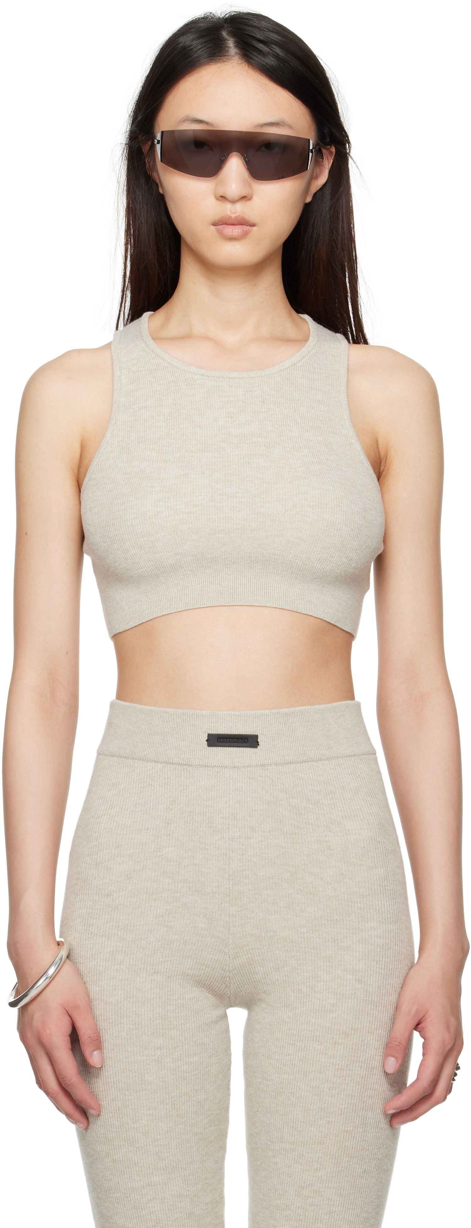 Tanktop Fear of God Fear of God ESSENTIALS Soft Rib Sport Tank Top Beige | 192SP257691FW, 0
