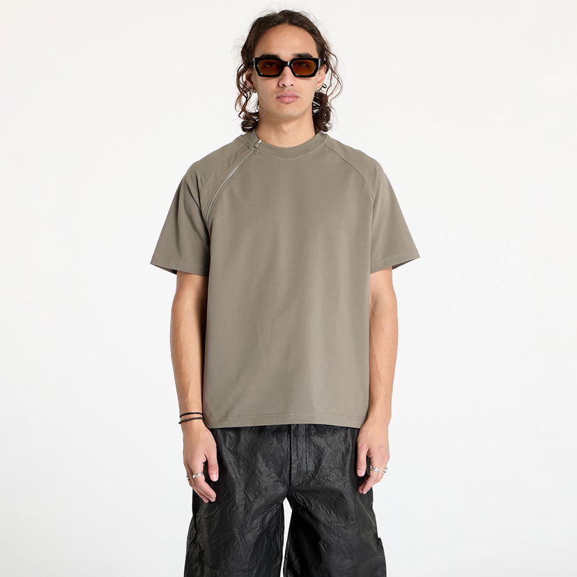 T-shirt HELIOT EMIL Sequence Zip T-Shirt Grøn | HE_M_09_090_DG23