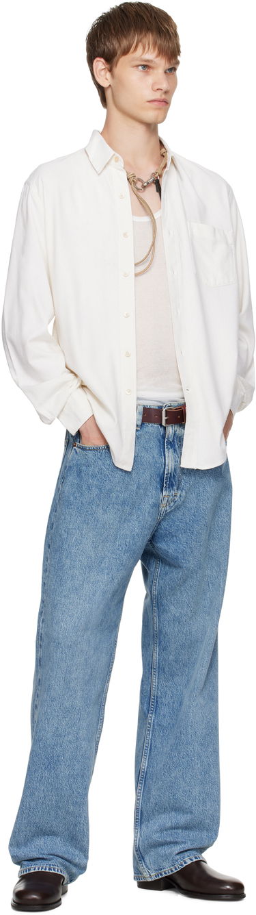 Skjorte OUR LEGACY Our Legacy Classic Silk Shirt Hvid | COCSWS, 4