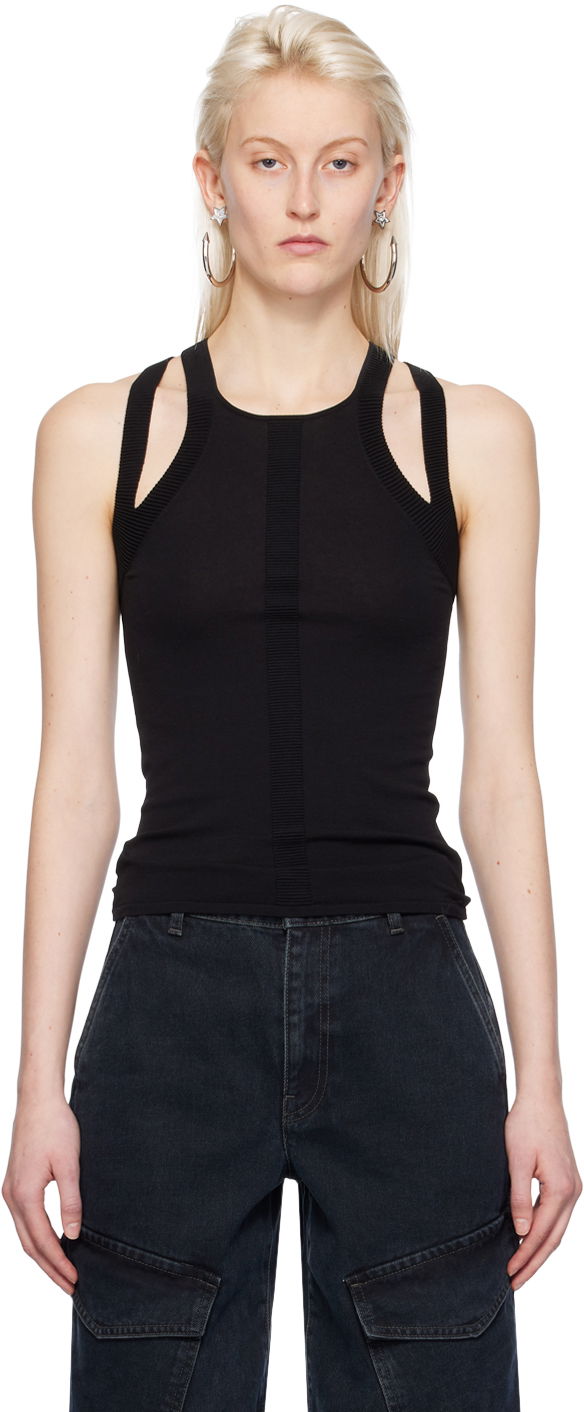 Tanktop Dion Lee Sculpt Muscle Tank Top Sort | C7247PS24