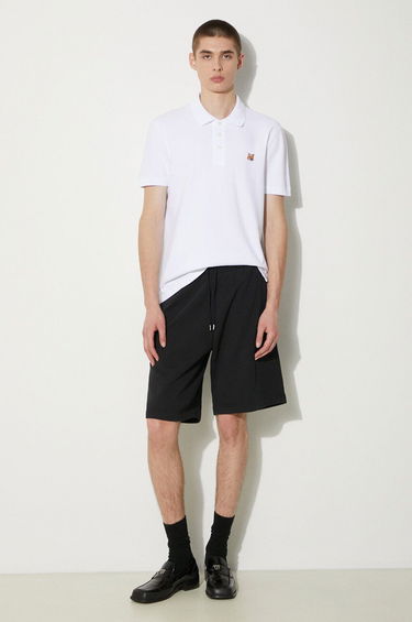 Polo skjorte MAISON KITSUNÉ Maison Kitsuné Bold Fox Head Patch Oversize Jog Shorts Hvid | MM01121KM0001, 1