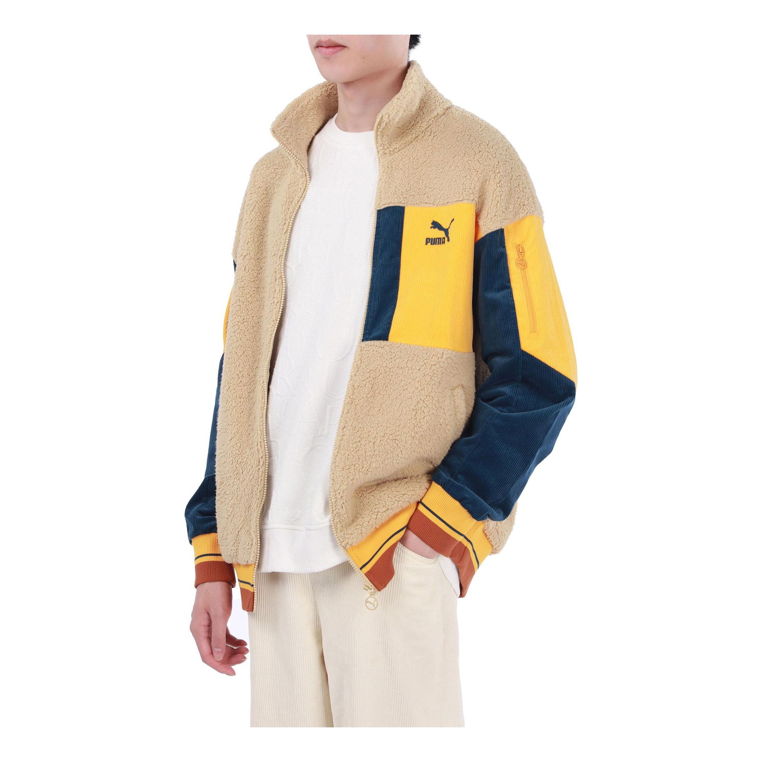 Jakke Puma Retro Sherpa Jacket Beige | 534678-12, 0