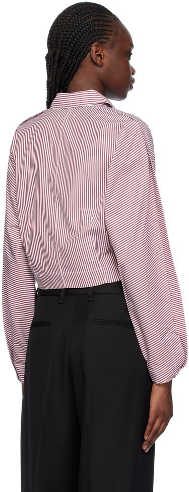 Skjorte rag & bone Morgan Striped Cropped Shirt Rød | WAW23HA0214621, 2