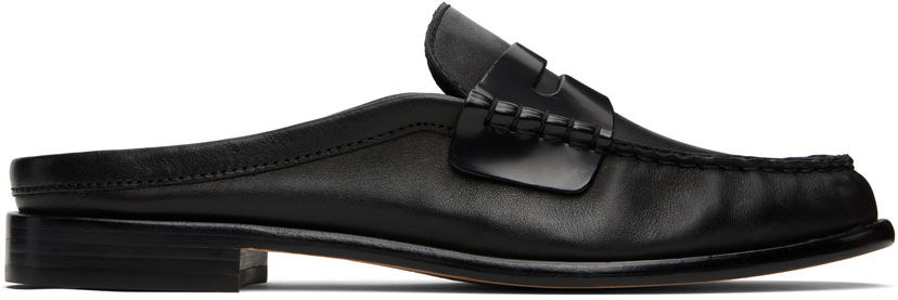 Tøj rag & bone rag & bone Carter Leather Mule Loafers Sort | WFF24FF033LE33