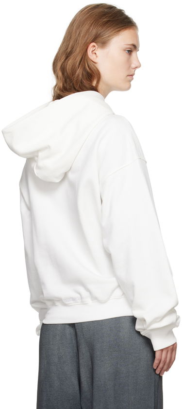 Sweatshirt We11done Fitted Hoodie With Graphic Print Hvid | WD-TH2-24-832-U-IV, 2