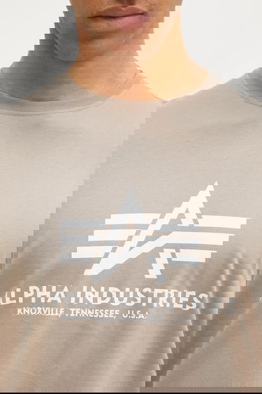 T-shirt Alpha Industries Basic T-Shirt With Print Beige | 100501.679, 4