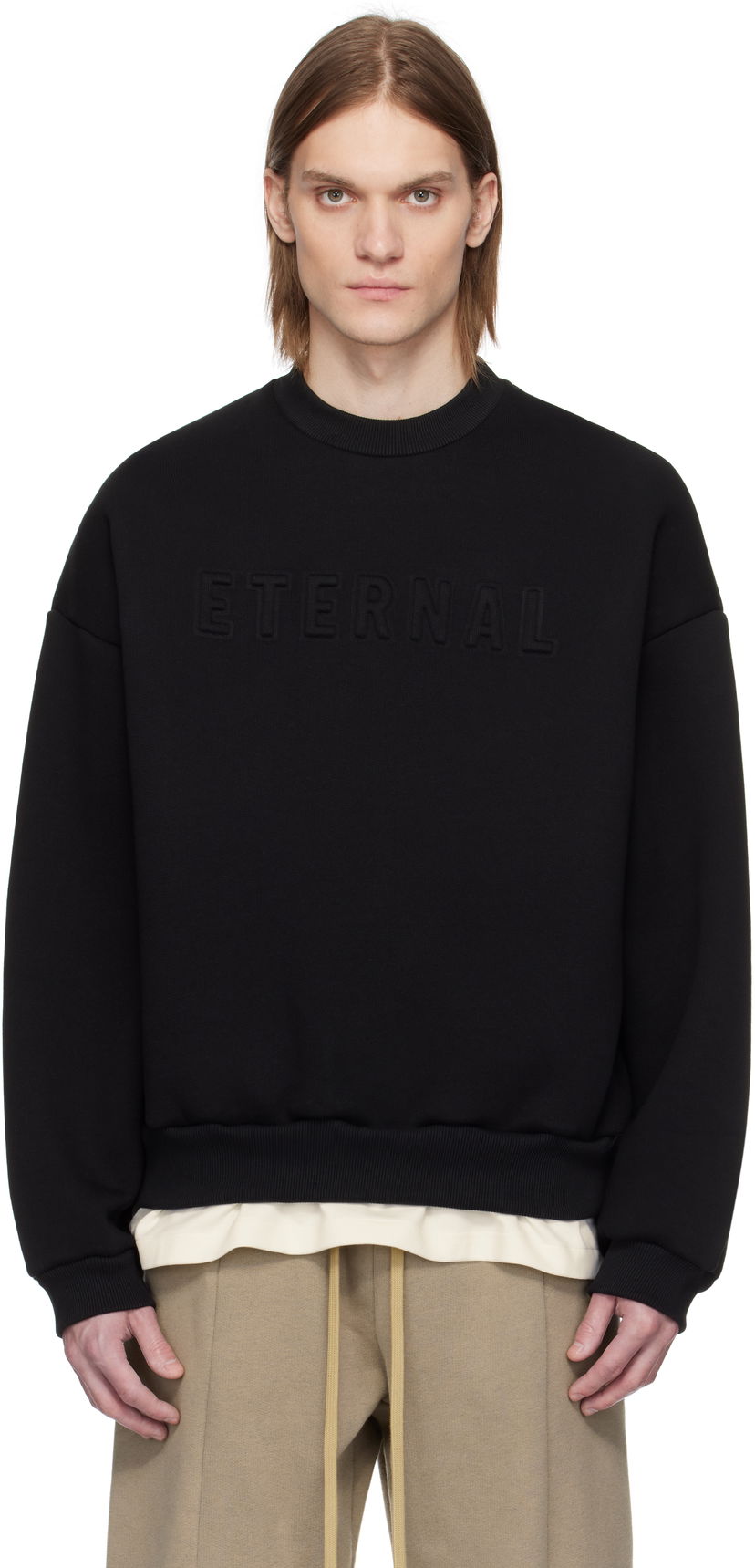 Sweatshirt Fear of God Fear of God 'Eternal' Fleece Sweatshirt Sort | FGE250-5141FLC