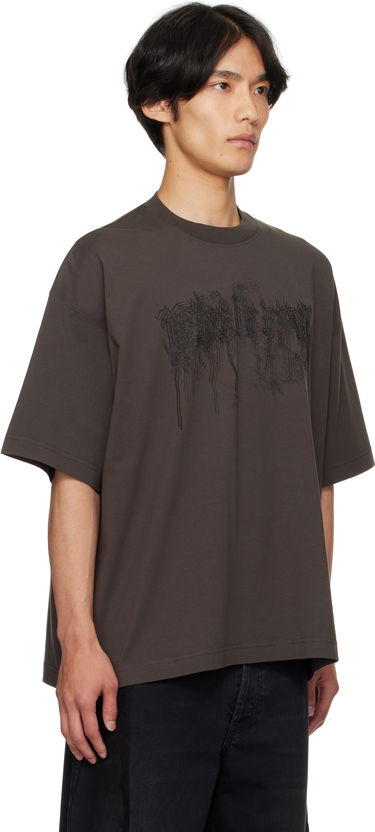 T-shirt VETEMENTS Vetements Cradle of Filth Double Dripping Logo T-Shirt Brun | UCF76TR450C, 1