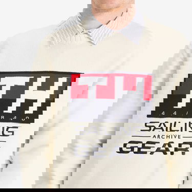 Sweater Tommy Hilfiger Tommy Jeans Men's Sailing Crewneck Knit Sweater Hvid | MN0MN00017YBI, 5