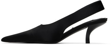 Sneakers og sko TOTEME Classic Satin Slingback Heels Sort | 251-WAS0205-FB0401, 2