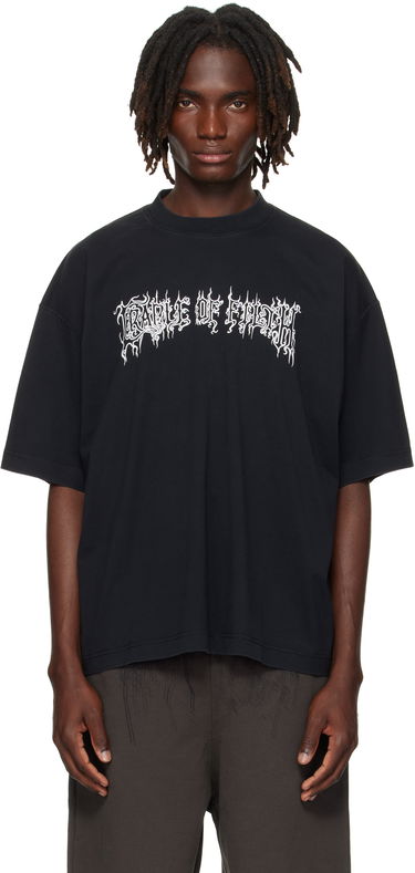 T-shirt VETEMENTS Vetements Cradle of Filth Logo Regular Fit T-Shirt Sort | UCF76TR100B, 0