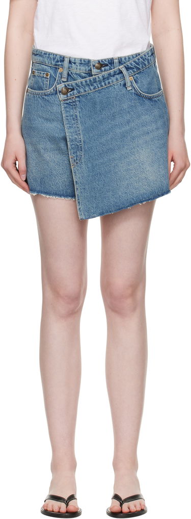 Nederdel rag & bone rag & bone Belinda Denim Mini Skort Blå | WDD25P9003RGAM, 0