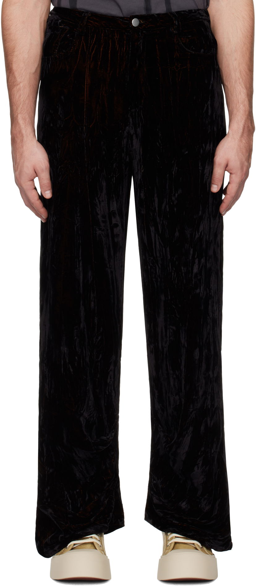 Bukser Collina Strada Collina Strada Dante Velvet Trousers Sort | XX6021