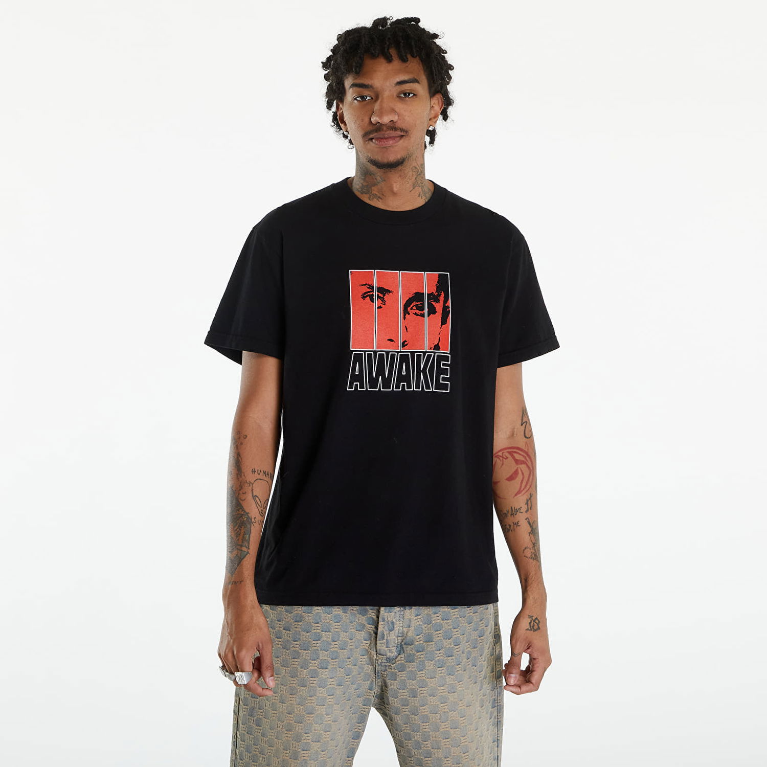 T-shirt Awake NY Vegas T-Shirt Black Sort | AWK-SP24-TS006-BLK, 0