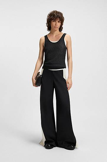 Tanktop BOSS BOSS Layered Knit Vest Top Sort | 50542868, 1