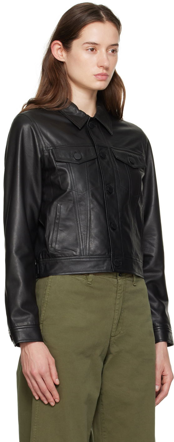 Jakke rag & bone rag & bone Debbie Leather Jacket Sort | WAW23H20161816, 1